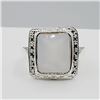 Image 2 : STERLING SILVER 12.9MM X 10.50MM NATURAL CHALCEDONY RING, 6CTS, SIZE 7, W/A $675.00