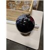 Image 4 : DECORATIVE GLOBE, MAP OF BRITISH COLUMBIA AND CRATE OF GLASS JARS