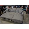 Image 5 : AS NEW HOME ELEGANCE GREY SLEEPER SOFA - RETAIL $1899