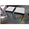 Image 4 : PAIR OF ENDTABLES WITH BLACK OR WHITE TOPS