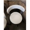 Image 4 : 2 HOME ELEGANCE WHITE COUNTER HEIGHT SWIVEL BAR STOOLS - RETAIL $299 EACH
