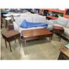 Image 1 : AS NEW HOME ELEGANCE 3 PIECE MODERN WALNUT COFFEE TABLE SET - RETAIL $499