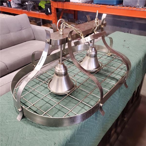 STAINLESS POT RACK WITH LIGHTS