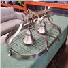 Image 1 : STAINLESS POT RACK WITH LIGHTS