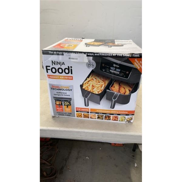 AS NEW NINJA FOODI DUAL ZONE 2 BASKET AIR FRYER - RETAIL $239