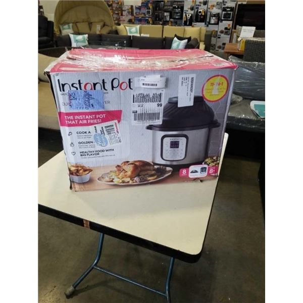 AS NEW INSTANT POT DUO CRISP + AIR FRYER 8 QT - RETAIL $249