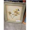 Image 2 : FRAMED SIGNED OIL PAINTING S. WILSON WITH FRAMED DOGWOOD AND ABSTRACT PRINT