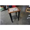 Image 4 : WOOD TILE TOP SIDE TABLE