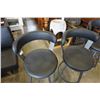 Image 3 : SET OF 4 HOME ELEGANCE BLACK SWIVEL BAR STOOLS