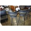 Image 4 : SET OF 4 HOME ELEGANCE BLACK SWIVEL BAR STOOLS
