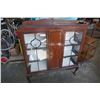 Image 1 : ANTIQUE DISPLAY CABINET WITH BALL AND CLAW FEET
