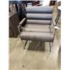 Image 1 : NEW HOME ELEGANCE MODERN GREY AND CHROME LOUNGE CHAIR