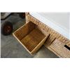 Image 4 : WICKER STORAGE BENCH WITH 2 WICKER BASKET DRAWERS