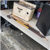 Image 1 : VINTAGE SUPERIOR OVEN/STOVE WORKING WITH ANTIQUE GOLF CLUBS LEFT AND RIGHT WITH BOW