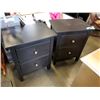 Image 1 : PAIR OF BLACK 2 DRAWER NIGHTSTANDS