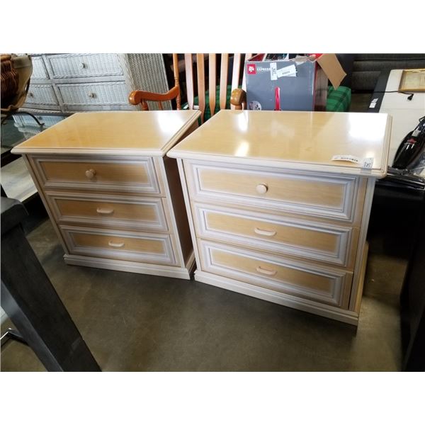 PAIR OF 3 DRAWER NIGHTSTANDS - MADE IN ITALY