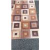 Image 2 : BROWN SQUARE PATTERN AREA CARPET