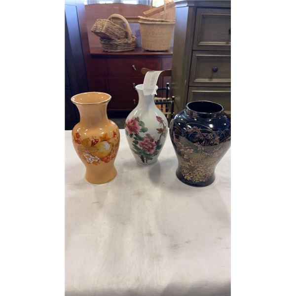 SADLER VASE AND 2 OTHER VASES