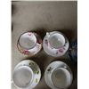 Image 2 : 5 ANTIQUE CHINA CUPS AND SAUCERS AND CREAM AND SUGAR