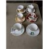 Image 1 : 6 ANTIQUE CHINA CUPS AND SAUCERS