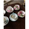 Image 2 : 6 ANTIQUE CHINA CUPS AND SAUCERS