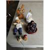 Image 1 : LOT OF COLLECTIBLE FIGURES, CAROUSEL HORSES, METAL BUDDHA FIGURE, CHEF AND BIRD FIGURES
