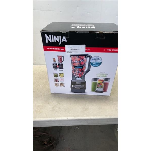 AS NEW NINJA PROFESSIONAL BLENDER AND NUTRI NINJA CUPS 1100 WATT - RETAIL $219