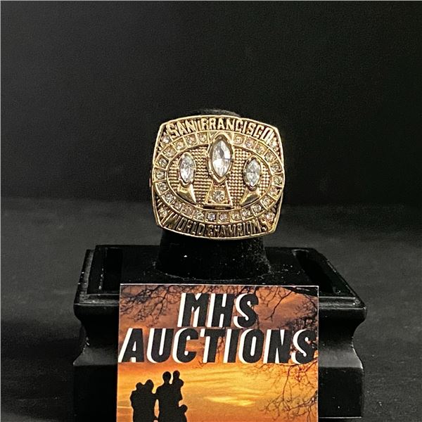 SAN FRANCISCO 49ERS N.F.L 1988 "RICE" CHAMPIONSHIP REPLICA RING (ref711)