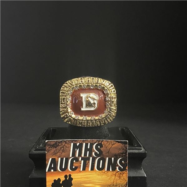 DENVER BRONCOS N.F.L 1987 "ELWAY" CHAMPIONSHIP REPLICA RING (ref1273)