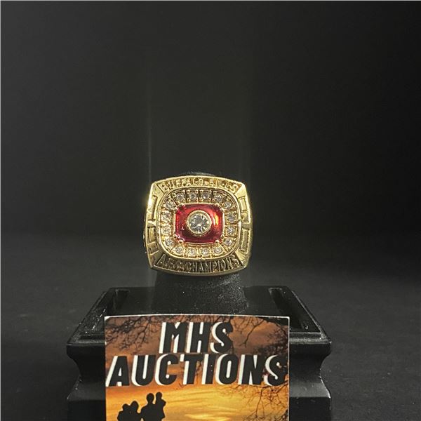 BUFFALO BILLS N.F.L 1990 "KELLY" CHAMPIONSHIP REPLICA RING (ref1274)