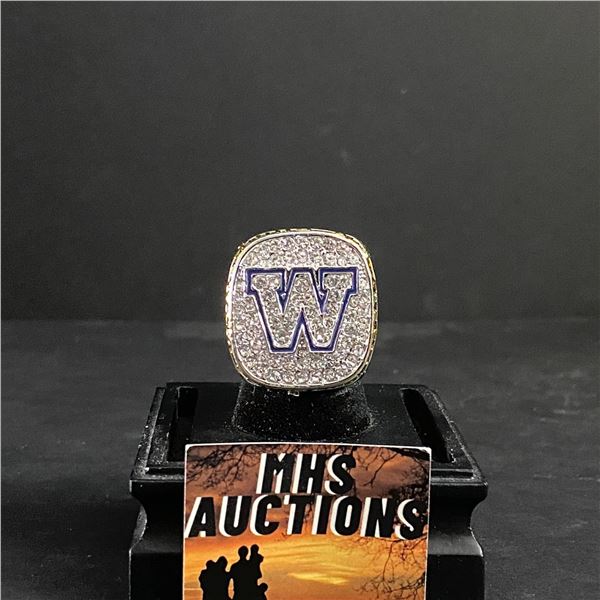 WINNIPEG BLUE BOMBERS C.F.L 2019 "HARRIS" CHAMPIONSHIP REPLICA RING (refR13)