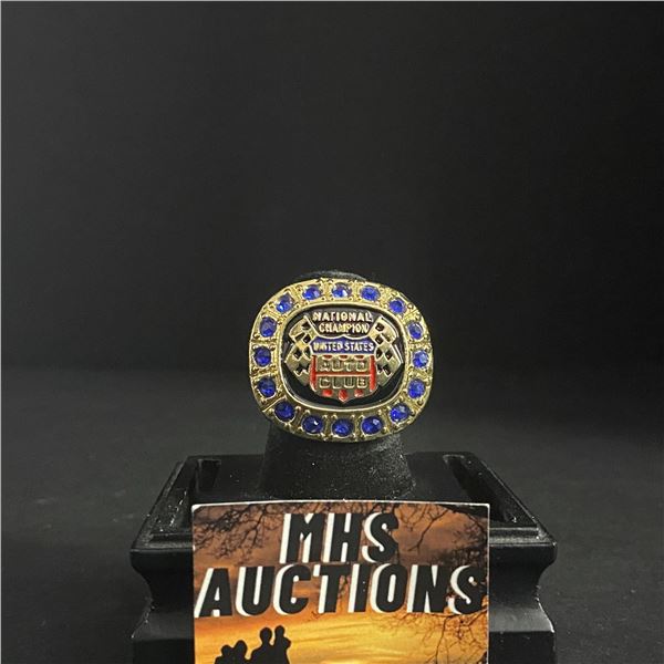 NATIONAL CHAMPIONSHIP MIDGET AUTO CLUB 1983  SALGOE  CHAMPIONSHIP REPLICA RING (ref1280)