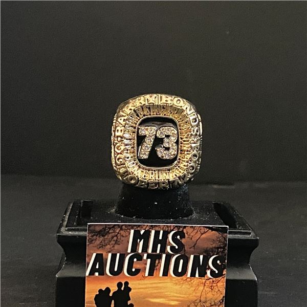 BARRY BONDS #73 ALL TIME SEASON RECORD HOMERUN CHAMPIONSHIP REPLICA RING (ref941)