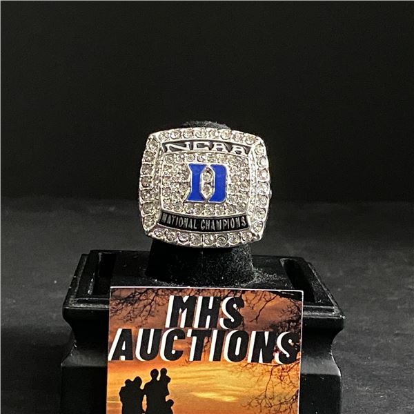 DUKE BLUE DEVILS NCAA 2015 "KRZYZEWSKI" CHAMPIONSHIP REPLICA RING (ref390)