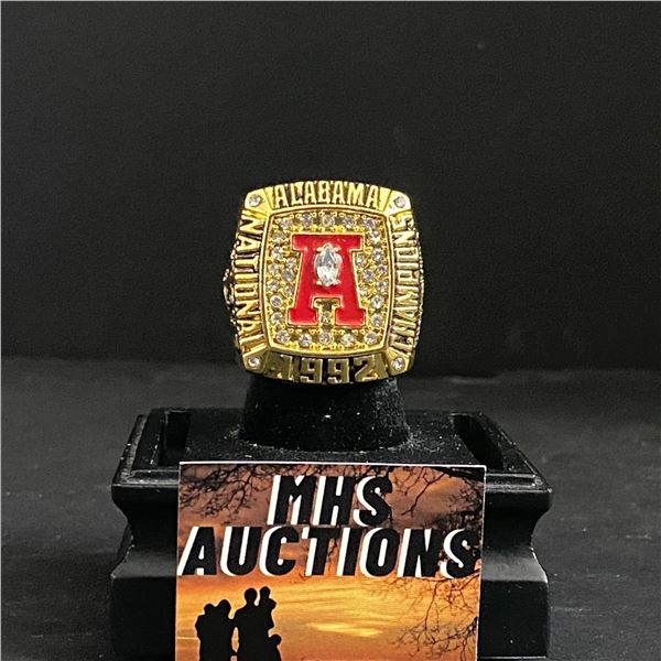 ALABAMA CRIMSON TIDE 1992 "TEAGUE" NATIONAL CHAMPIONSHIP REPLICA RING (ref1004)