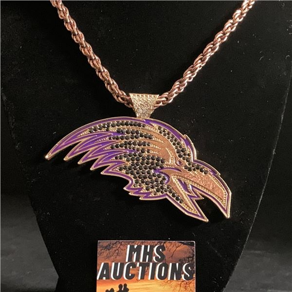 BALTIMORE RAVENS LARGE N.F.L CHAMPIONSHIP NECKLACE (ref1169)