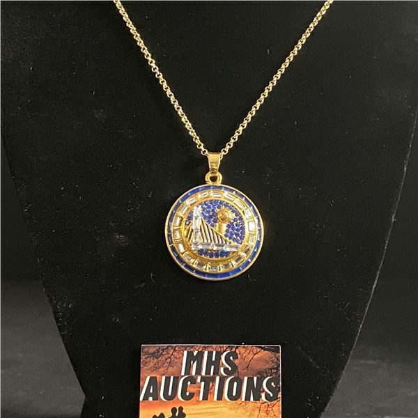 GOLDEN STATE WARRIORS 2017 N.B.A CHAMPIONSHIP NECKLACE (ref1121)