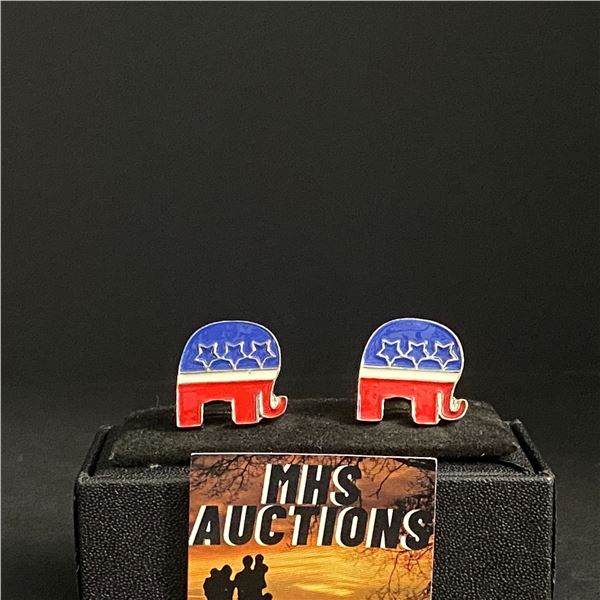 REPUBLICAN LOGO CUFFLINKS (ref1258)