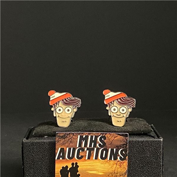 WHERES WALDO CUFFLINKS (ref1259)