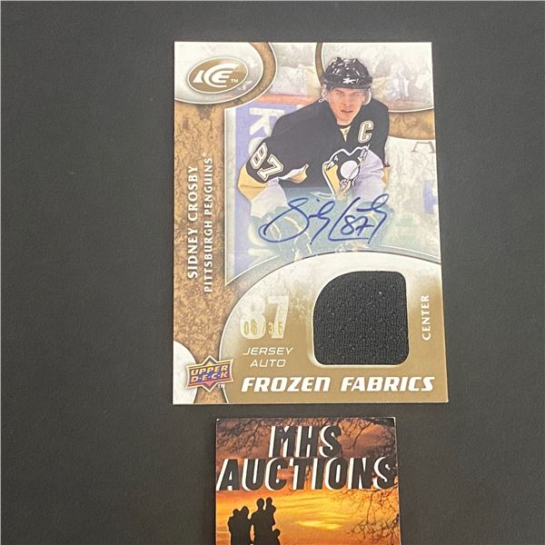 SIDNEY CROSBY AUTOGRAPH/JERSEY CARD NUMBERED TO ONLY 35 IN THE WORLD (ref3004)