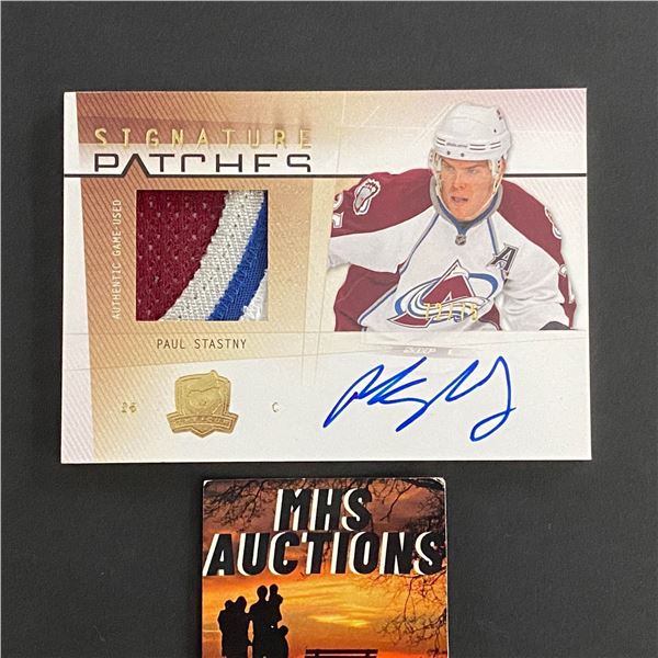 2010 THE CUP PATCH/AUTOGRAPH PETER STASTNY HOCKEY CARD #72/75 ONLY 75 MADE IN THE WORLD (ref2698)