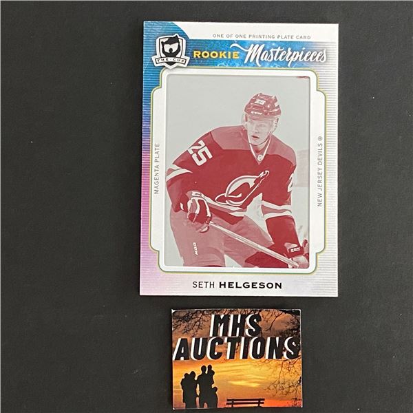 2014-15 UD THE CUP 1 OF 1 PRINTING PLATE SETH HELGESON FOIL ROOKIES (ref2894)