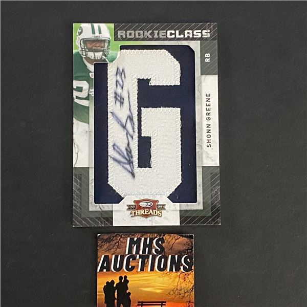 SHONN GREENE 2009 PANINI ROOKIE CLASS AUTO/PATCH CARD #139/180 ONLY 180 MADE IN THE WORLD (ref2782)