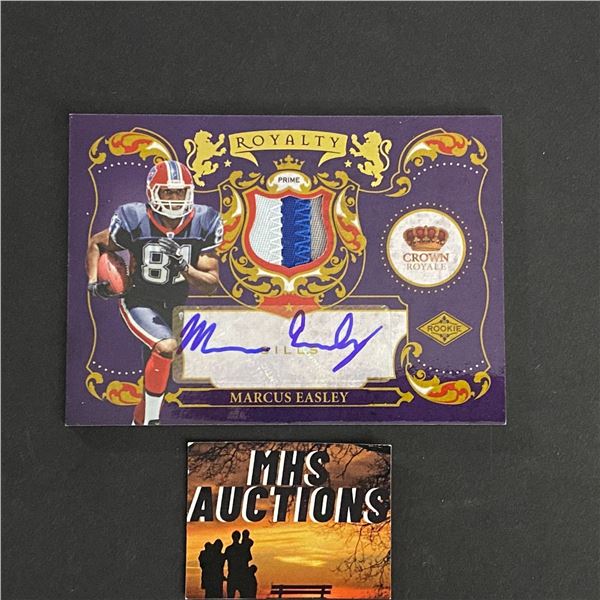 2010 PANINI PATCH/AUTO CARD MARCUS EASLEY FOOTBALL CARD #05/25 ONLY 25 MADE IN THE WORLD (ref2720)