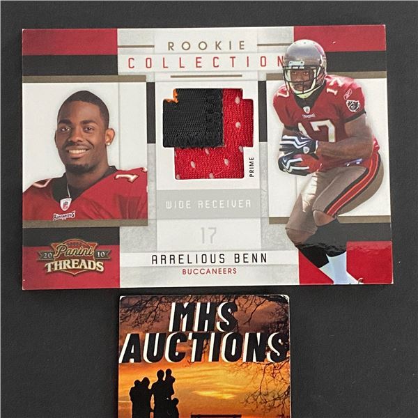 2010 PANINI PATCH ARRELIOUS BENN FOOTBALL CARD ONLY 50 MADE #15/50 (ref2645)