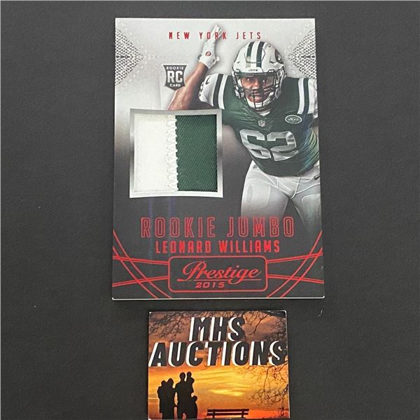 LEONARD WILLIAMS ROOKIE JUMBO PATCH CARD GREAT LOOKING PATCH (ref2149)