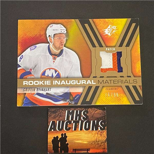 GRIFFIN REINHART 2014/15 UPPER DECK SPX HOCKEY ROOKIE MATERIALS