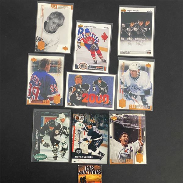 WAYNE GRETZKY 9 CARD LOT NO DOUBLES (ref2337)