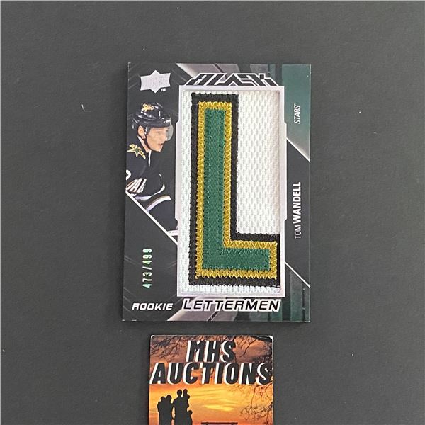 TOM WANDELL 2009-10 BLACK PATCH HOCKEY CARD #473/499 ONLY 499 MADE (ref2453)