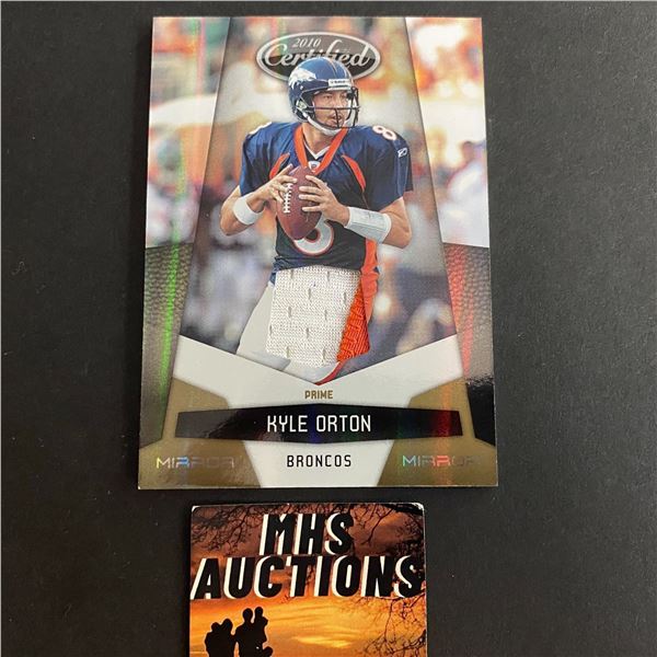 2010 PANINI KYLE ORTON RARE PATCH CARD #27/50 ONLY 50 MADE IN THE WORLD (ref2003)